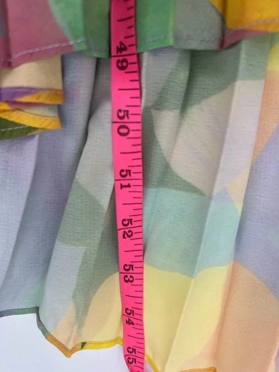 NWT ASTR the Label Blythe Floral Midi Dress yellow lilac abstract Sz M - Picture 11 of 11